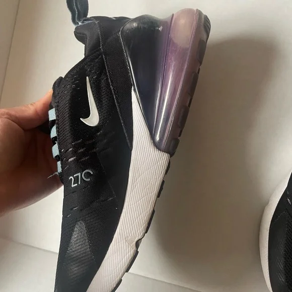 Nike Black and White Air Max 270 Sneakers - Picture 9 of 14